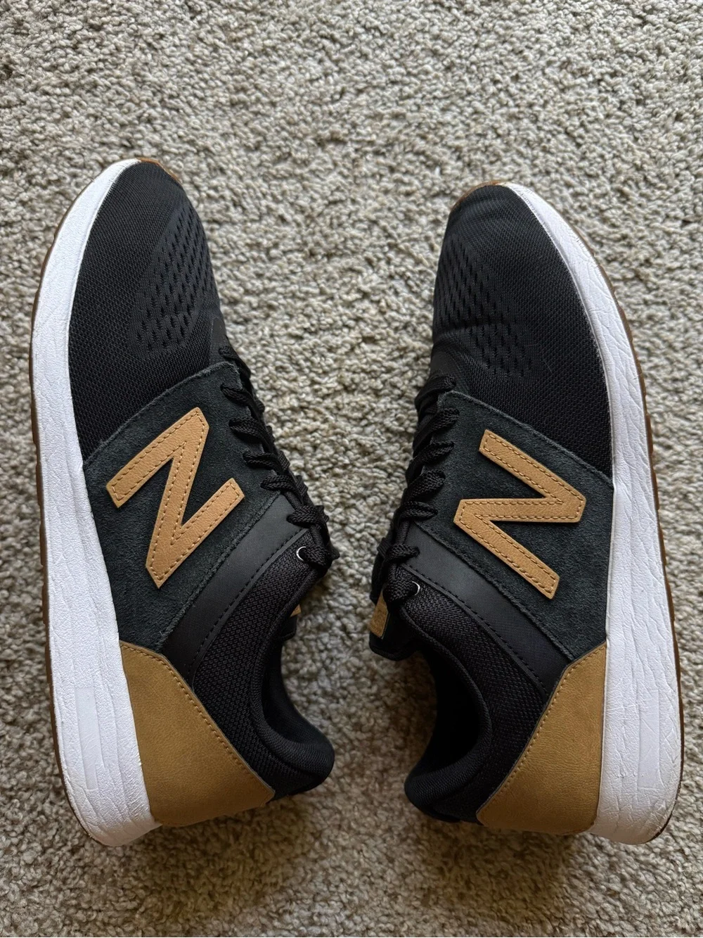 New Balance 247 Men's Black and Tan Low-Top Sneaker